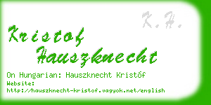 kristof hauszknecht business card
