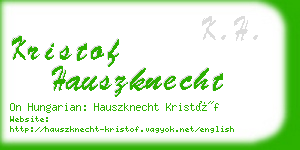kristof hauszknecht business card
